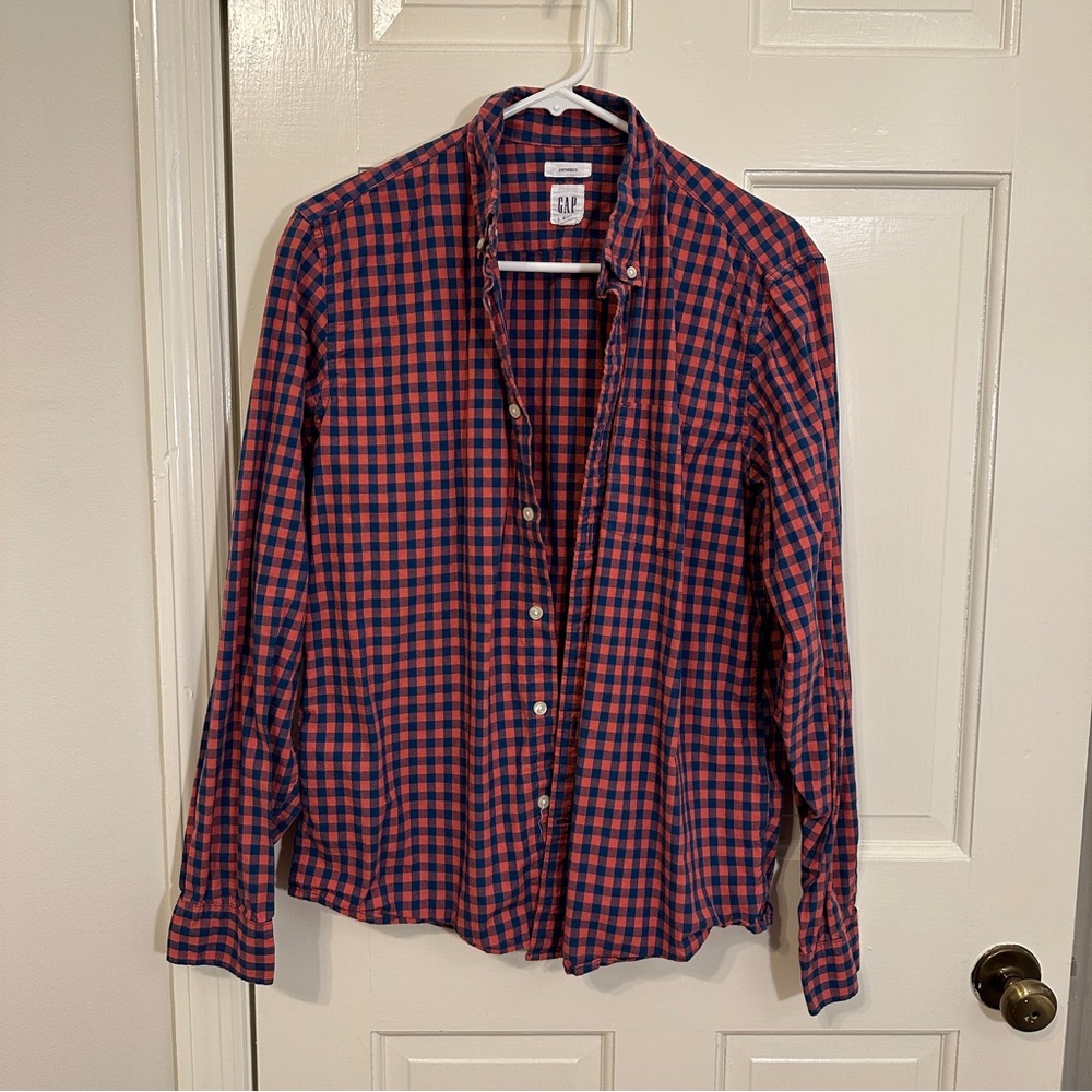 Red Plaid Dress Shirt by Gap